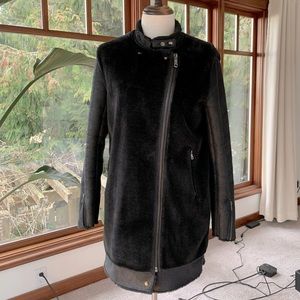 ZARA FUZZY MOTO STYLE COAT